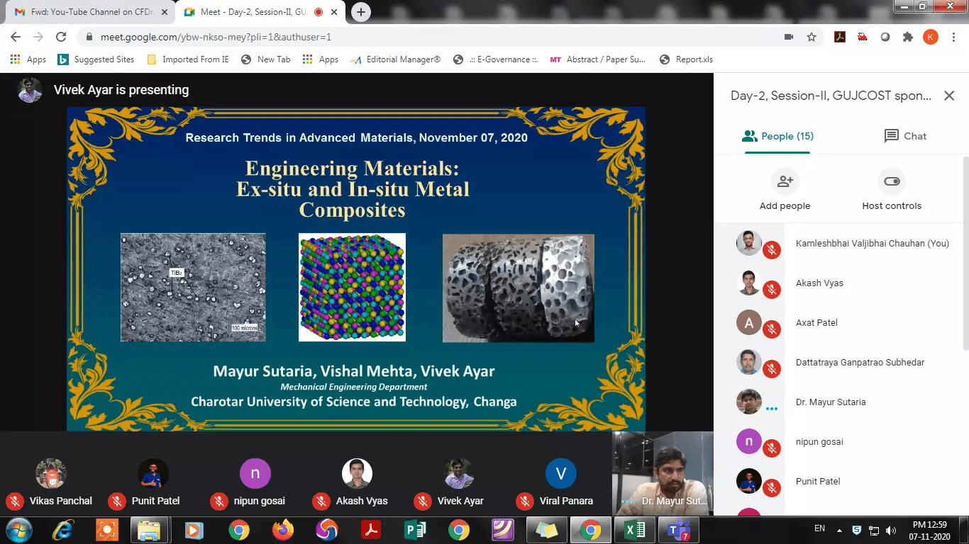 Research Trends in Advanced Materials Workshop